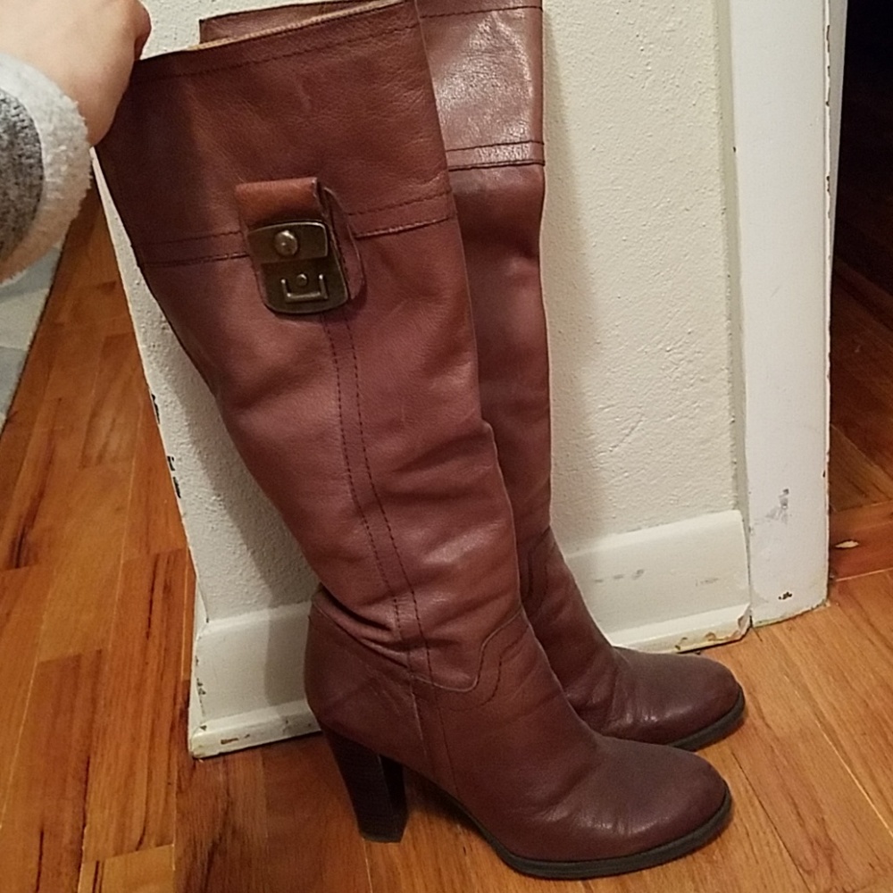 Nine West leather boots 7.5b